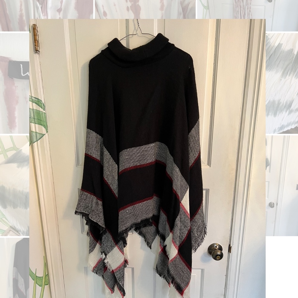 Black Winter Cape sweater